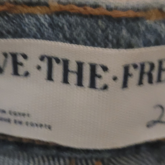 Free People/We the Free Risk Taker High Rise Straight Jeans, GUC, Sz 24, Cute!! - Picture 11 of 12